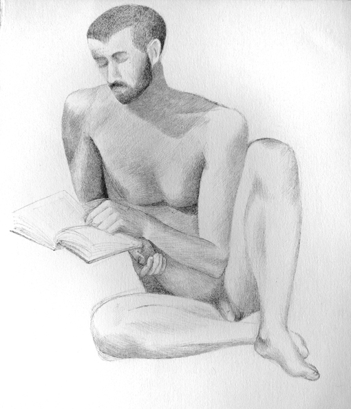 Man reading a book